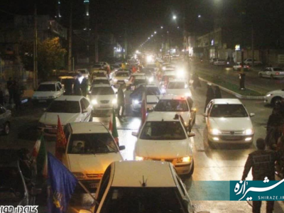 رژه عظیم خودرویی و موتوری مردم ولایتمدار در شهر گله‌دار